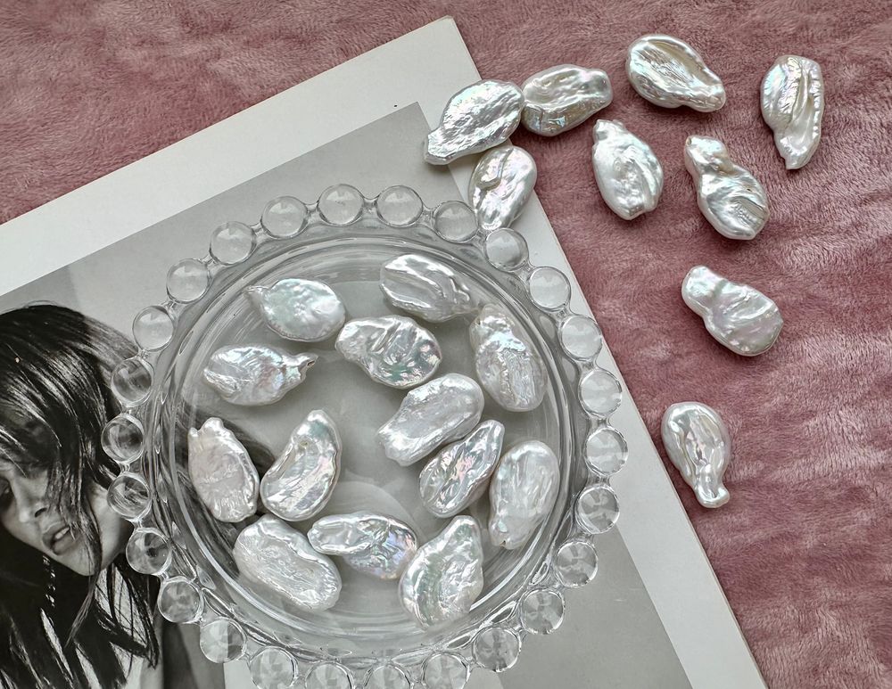 Жемчуг барочный бусина 12х19мм (1 штука)