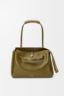 Loewe Большая сумка Madrid из мягкой телячьей кожи, оливковый