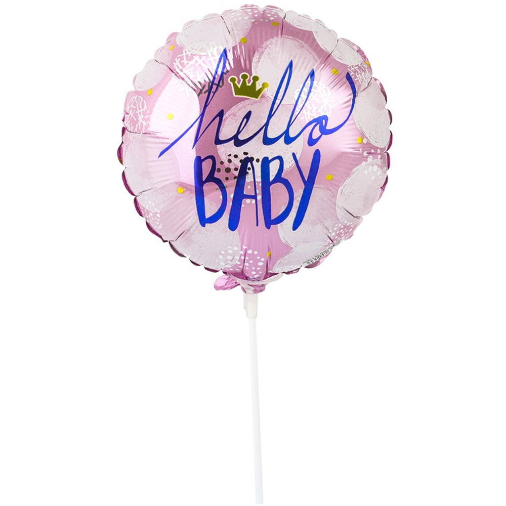 Шар Фольгированный HELLO BABY Малышка (Розовый)