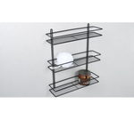 Полка прямая трехэтажная черная FX-730B-3