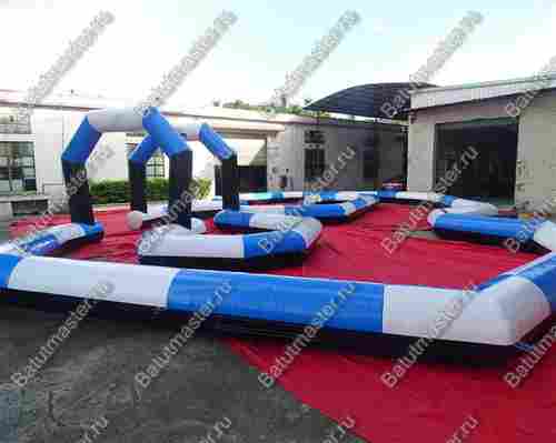 Надувная трасса "Опасный поворот", 18*15*2,5 м