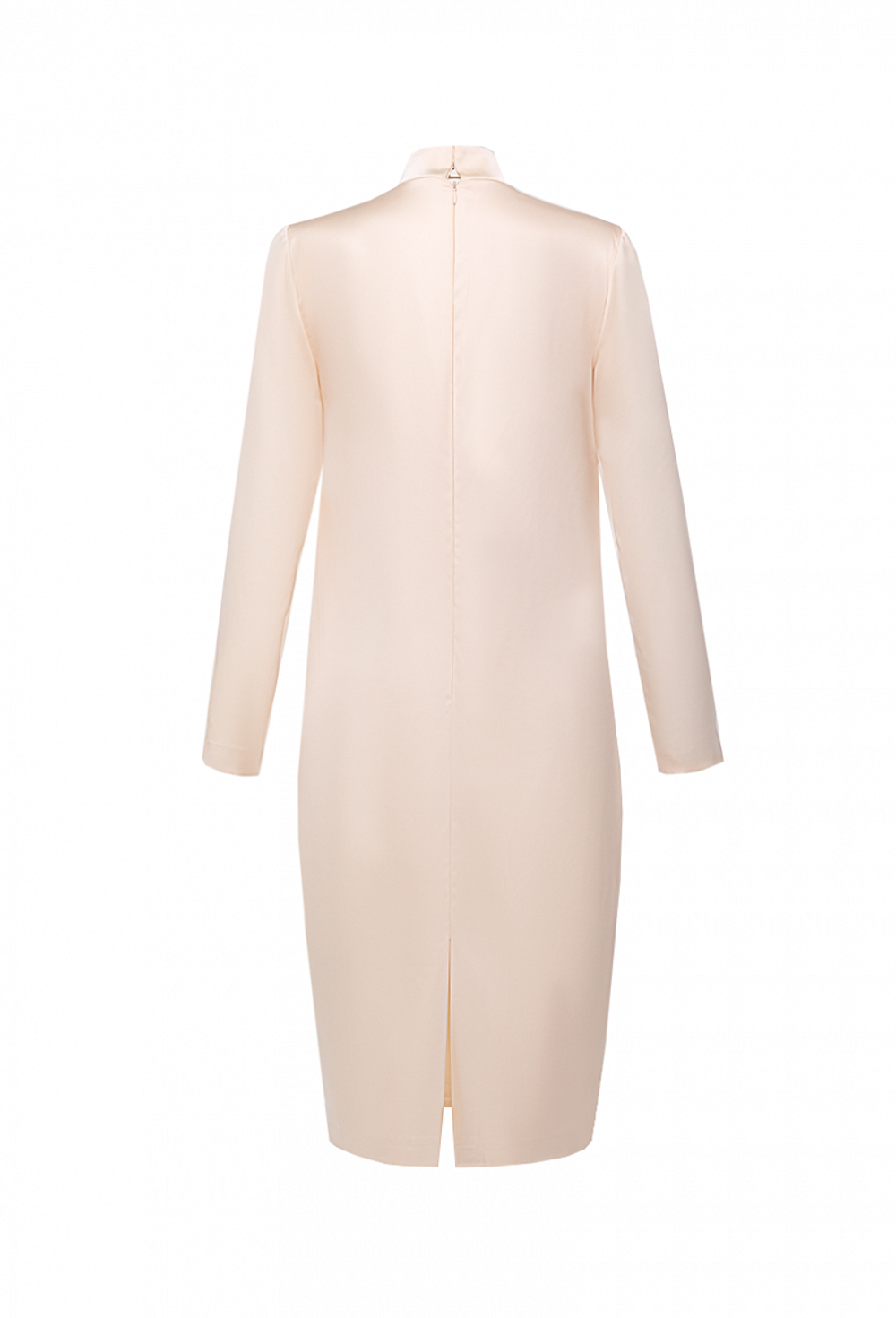 Шелковое прямое платье молочное 06-04-21 FW