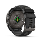 Смарт-часы Garmin Fenix 8, AMOLED Sapphire, 51 мм, угольно-серый DLC, пепельно-черный силиконовый ремешок, 010-02905-21