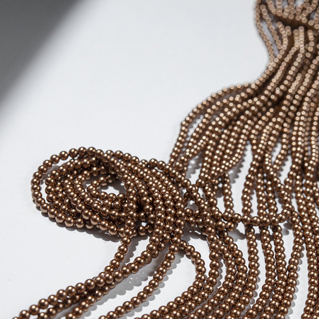 Хрустальный жемчуг, оттенок "Bronze", шар 3,1мм, улучшенное покрытие