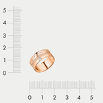 Кольцо из розового золота 585 пробы с фианитами для женщин (арт. 10820)