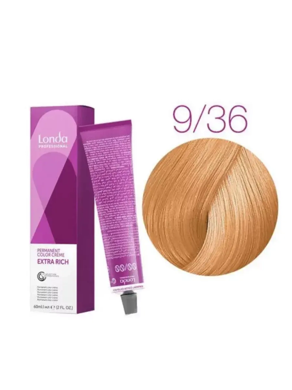 Стойкая Крем-краска для волос Londa Professional Londacolor, 9/36 60ml
