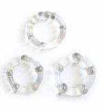Набор из 3 прозрачных эрекционных колечек (Цвет: прозрачный)