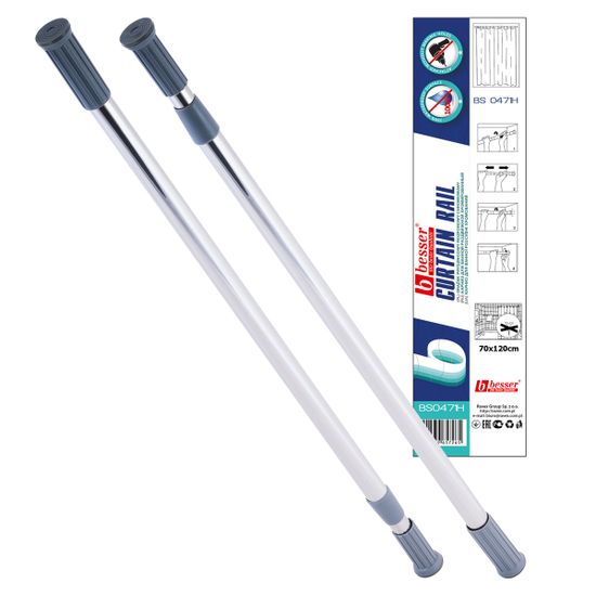 Карниз для ванной телескопический 70-120 см. Besser BS 0471H