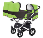 Коляска для тройни BabyActive Trippy Standart 2 в 1 White (Зеленый)