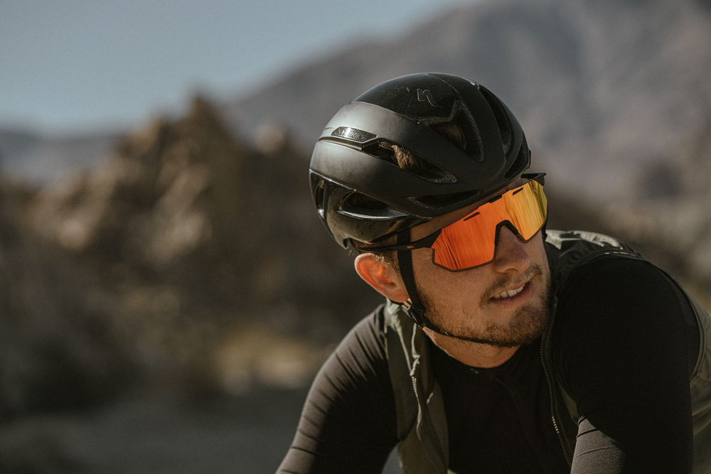 Спортивные очки 100% HYPERCRAFT SQ Soft Tact Black - HiPER Red Mirror Lens