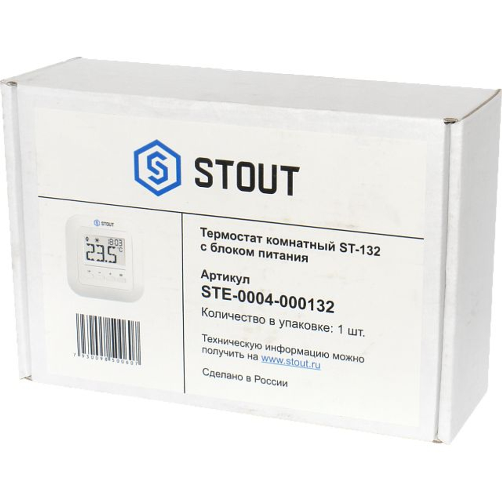 Термостат проводной ST-132 белый STOUT (STE-0004-000132)