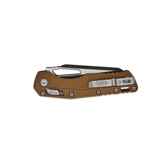 Нож Microtech 210T-1PMDE MSI Ram-Lok S/E - нож складной, рук-ть бежев. полимер, черн. клинок