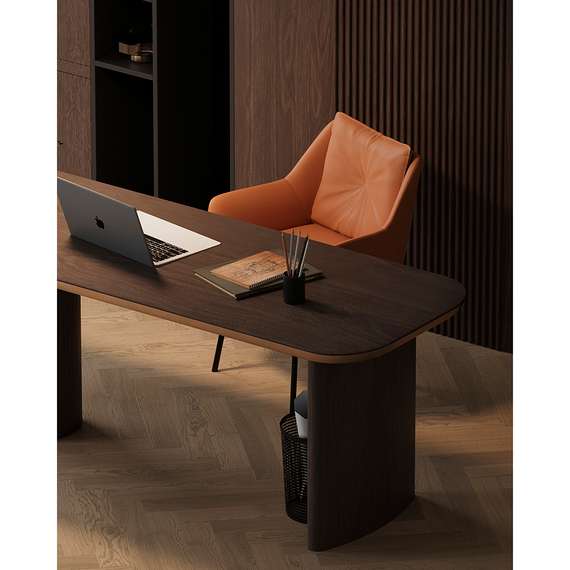 Стул Allar коричневый, экокожа, рогожка