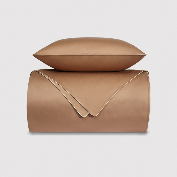 Постельное белье 2 спальное евро Сlaire&Caroll Lune темно-бежевое