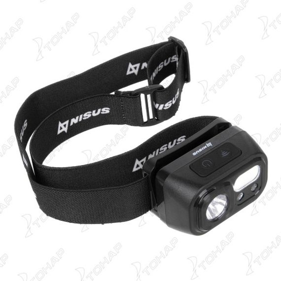 Фонарь налобный сенсорный 200 LM, IP44, USB (N-FN-HL23) NISUS