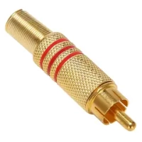 Штекер RCA Gold металлический пружинный