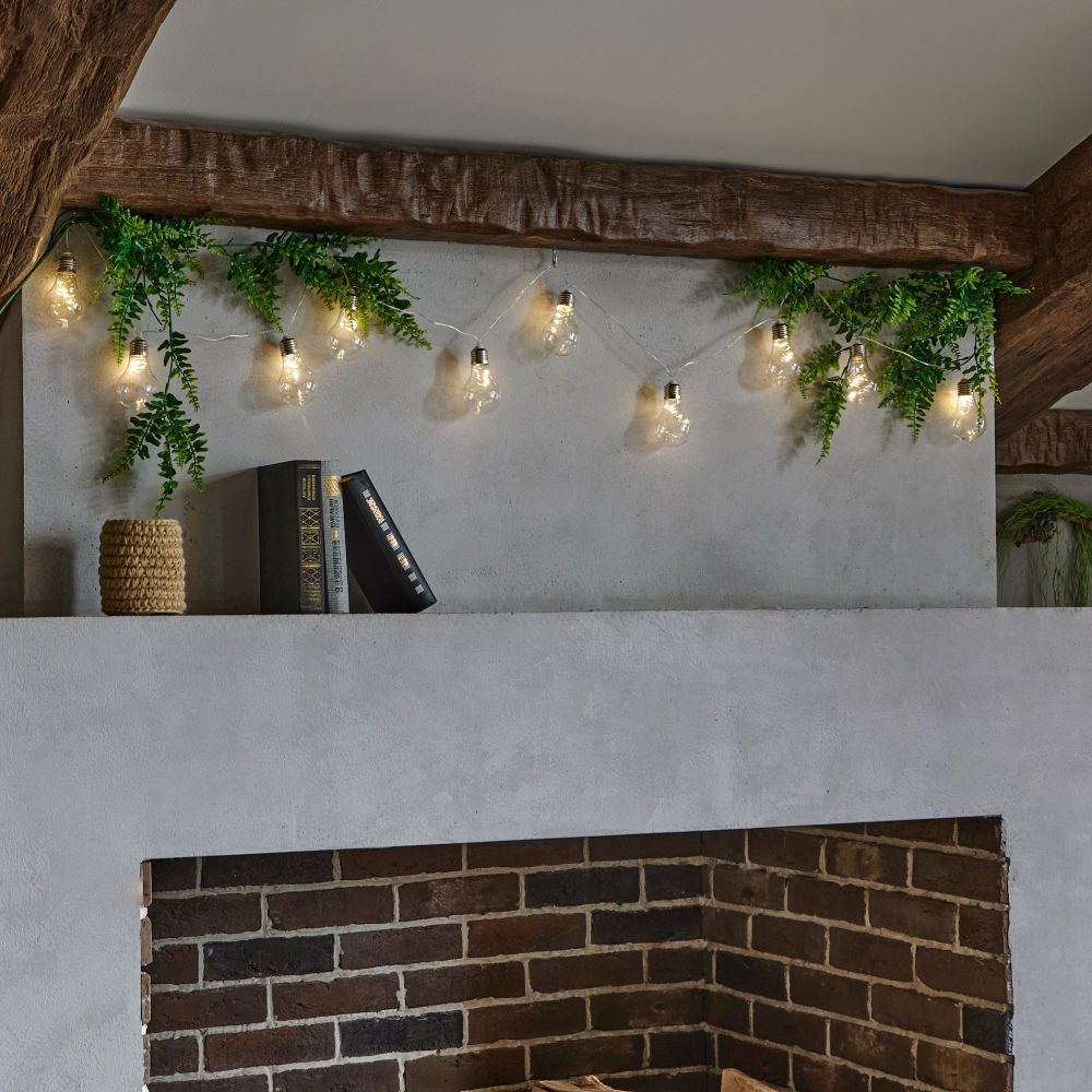 ULD-S1800-050-STB-3AA WARM WHITE IP20 RETRO BULBS-1 Гирлянда светодиодная Лампочки ретро-1. на батарейках 3AA не в-к. 1.8м. 50 светодиодов. Теплый белый свет. Провод прозрачный. TM Uniel