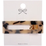 Зажим для волос «ЛАВИТА», прямоугольник, цвет белый, 6,7*2,3см (белый блистер)