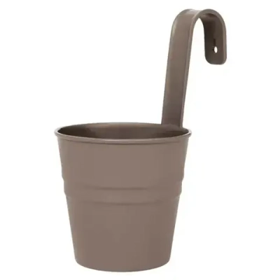 Кашпо-ведро настенное декоративное мокко 135х250мм