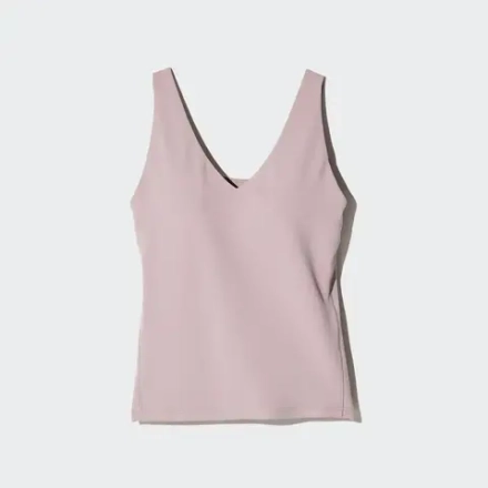 UNIQLO ТОП - БЮСТГАЛЬТЕР AIRISM ACTIVE БЕЗ РУКАВОВ, РОЗОВЫЙ