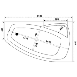 Акриловая ванна Bas (Бас) Камея PRO 160х95 L, с каркасом
