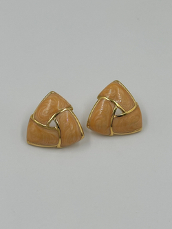 Серьги с бежевой эмалью Monet