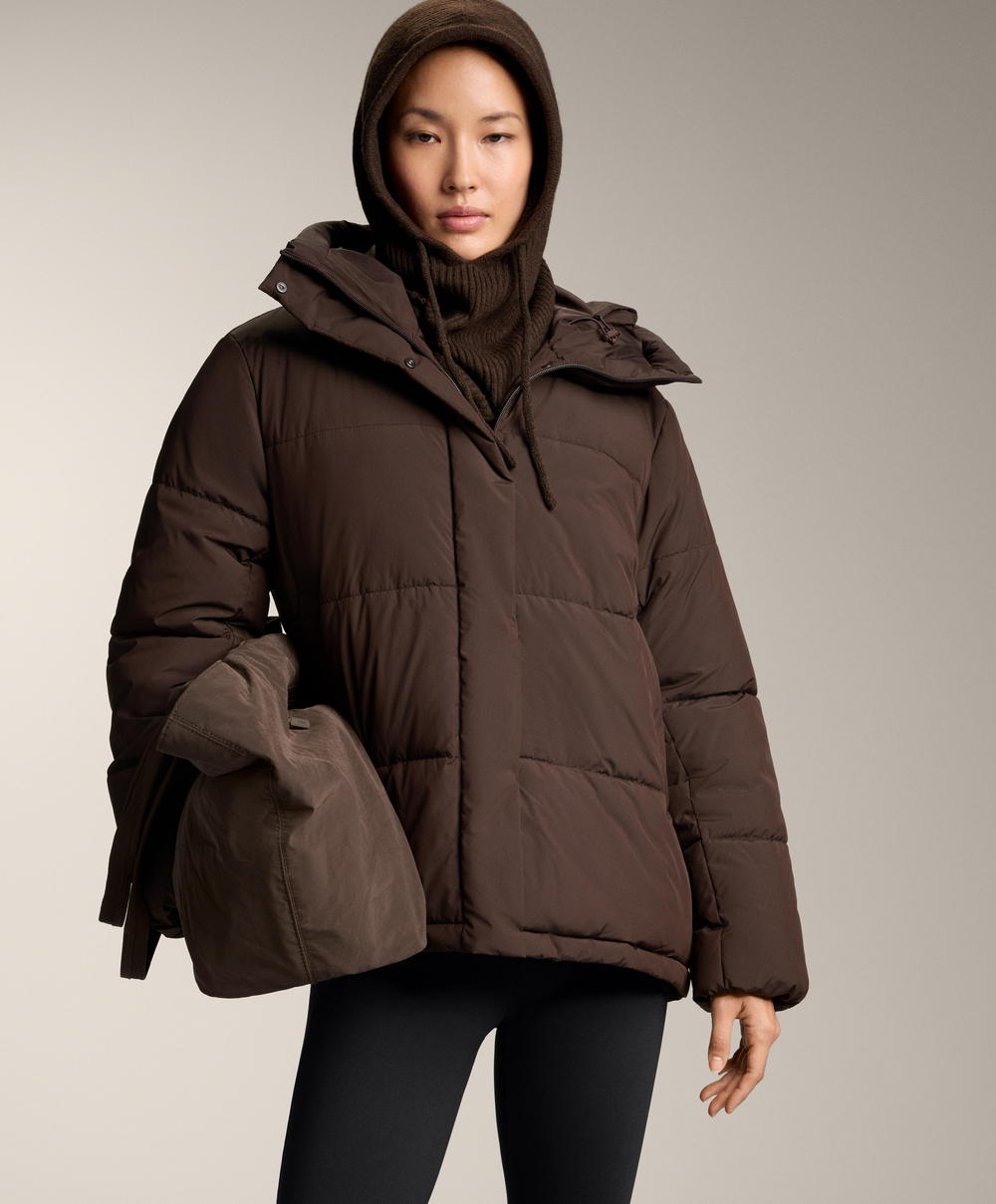 Oysho Водоотталкивающая утепленная куртка Primaloft®, коричневый