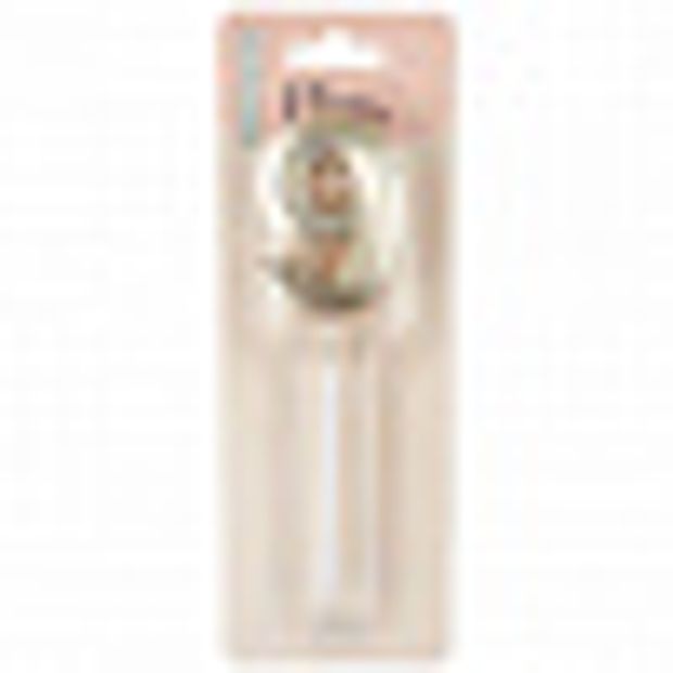 Свеча - цифра "Грани золото белое, металлик 9", с держателем, 3,5*5 + 7 см