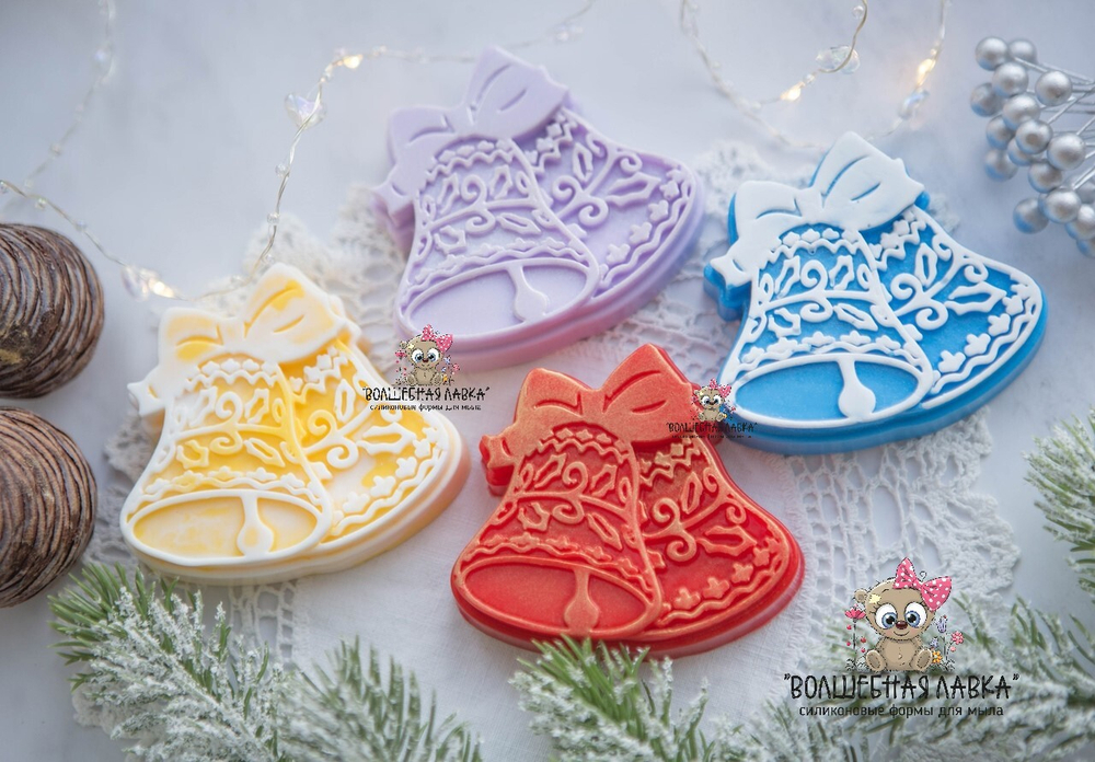 Силиконовая форма Колокольчики двойные