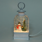 Сувенир с подсветкой «Снегопад» 10,5*6*20 см (работает от 3*ААА и USB+музыка, подсветка)