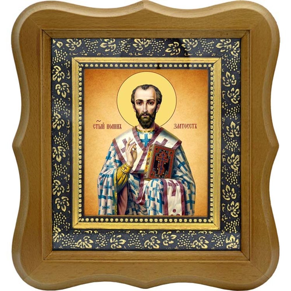 Иоанн Златоуст Святитель. Икона на холсте.