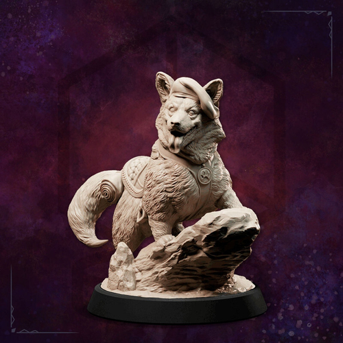 Корги Фамильяр Собака миниатюра для dnd, днд, pathfinder, фентези, Настольная игра, НРИ, Варгейм, РПГ