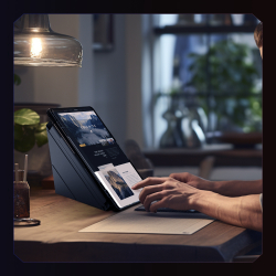 Чехол книжка от Nillkin для планшета Samsung Galaxy Tab S10 FE+, серия Bumper Pro Case-Multi Angle Folding Style, многофункциональный складной