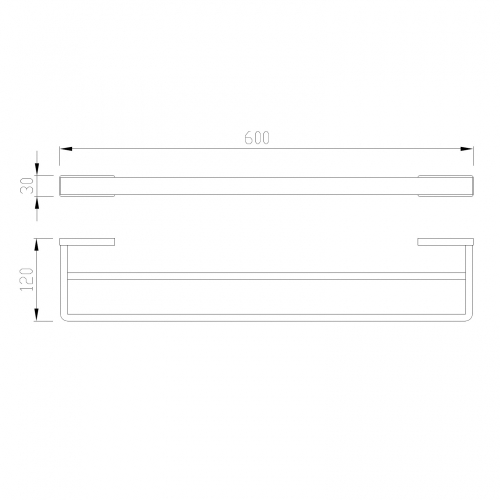 Полотенцедержатель двойной ABBER Westen AA1757G золото матовое