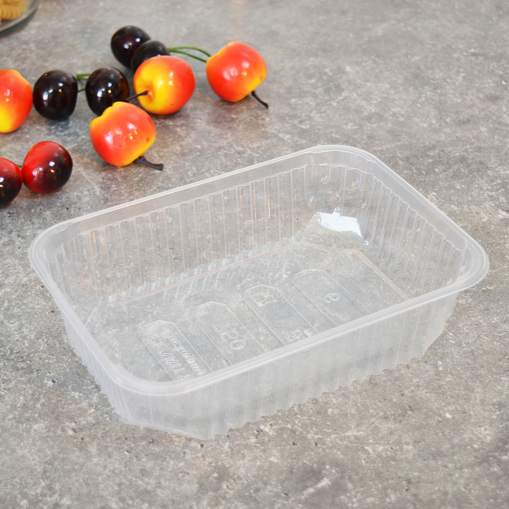 Контейнер 750мл для заморозки БЕЗ КРЫШКИ 186*132*44мм (100шт) (крышка 456552)