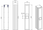 Пенал LA FENICE Cubo Grigio 30 серый/ручка белая