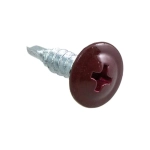 Саморезы для тонк. пластин с буром 4,2x16 (темно красный/белый цинк 20 шт) 226810