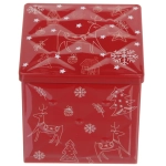 Банка жестяная 9*9*9см «Снежинки»