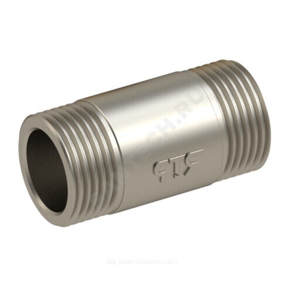 Удлинитель латунь никель Ду 15 (1/2") L=40мм НР RTP (РосТурПласт) 33655