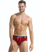 Классические мужские плавки с контрастным поясом (Размер: M) (Цвет: зеленый)