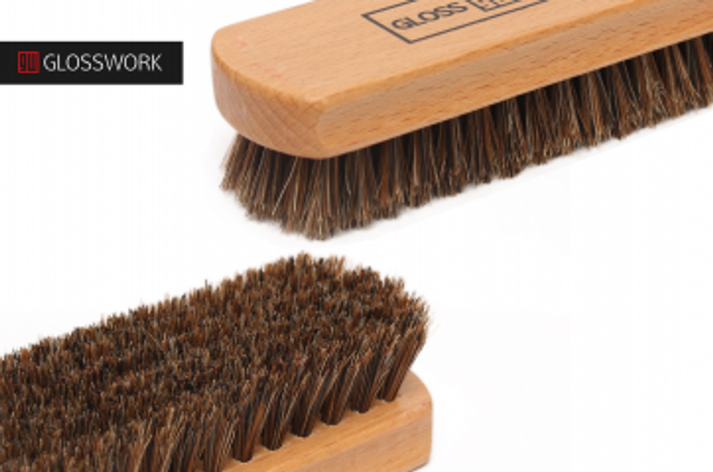 Glosswork Leather Brush Щетка для кожи с натуральным ворсом