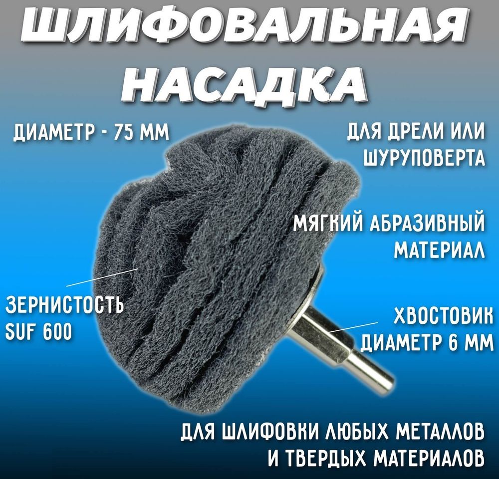 Головка шлифовальная наборная d75x6мм, зерно SUF 1000