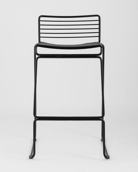 Стул полубарный Danny,  черный, с черной подушкой 4 шт