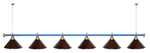 Лампа STARTBILLIARDS 6 пл. (плафоны золотые,штанга золотая,фурнитура золото)