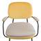 Стул с подлокотниками и контрастным кантом pea, велюр, желтый/бежевый