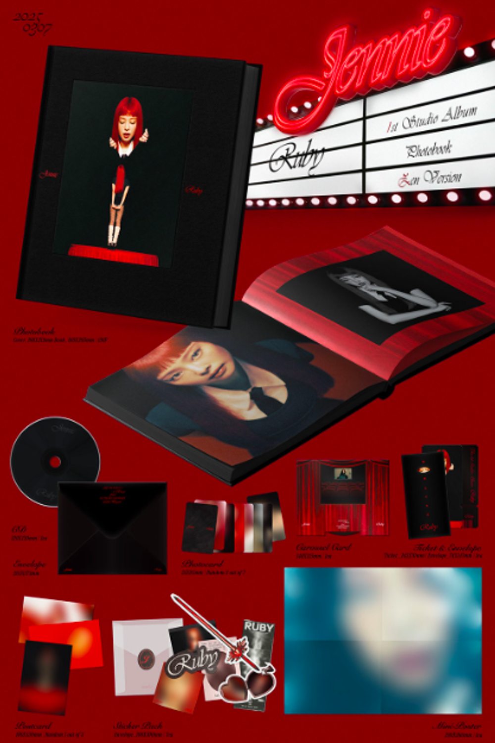 Альбом JENNIE (BLACKPINK) - The 1st Studio Album Ruby