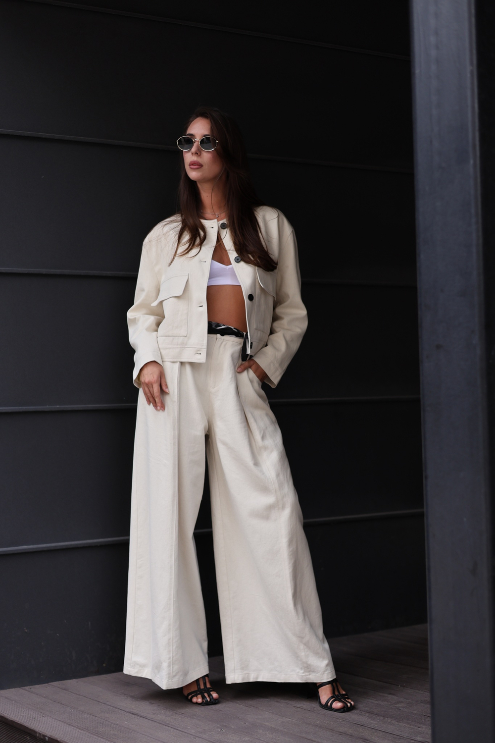 жакет укороченный, на пуговицах