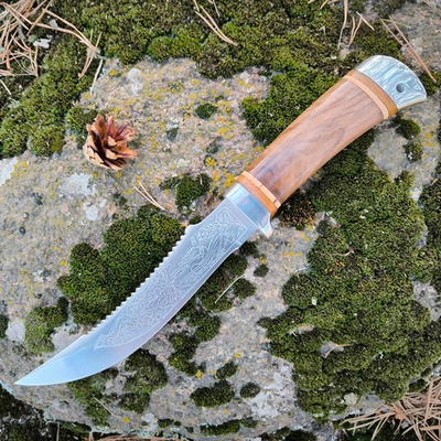 Нож НС-22А Рыболов X50CrMoV15, алюминиевые вставки (Златоуст)