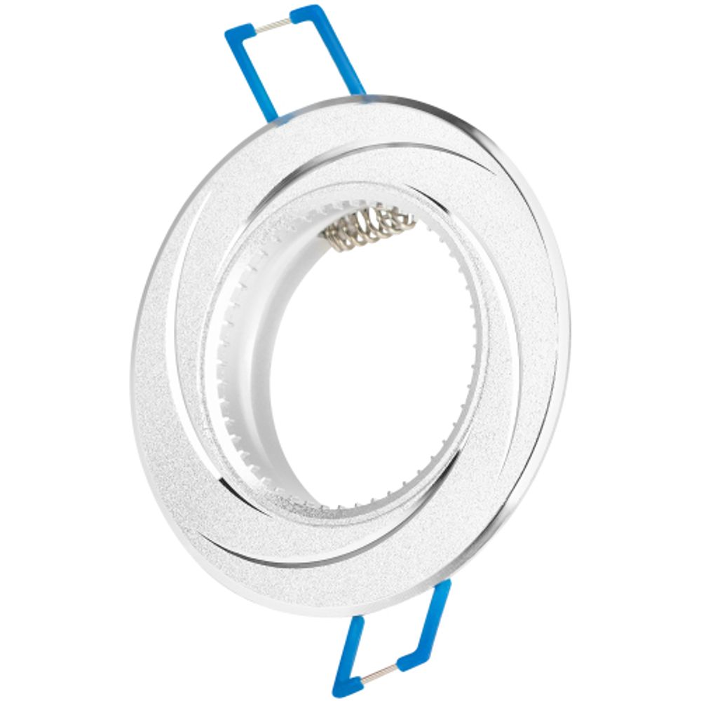 Светильник встраиваемый алюминиевый ЭРА KL34 AL/SL/1 под лампу MR16 GU5.3 хром | Алюминиевые встраиваемые светильники