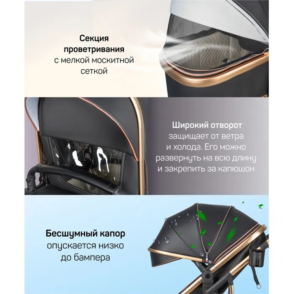 Коляска трансформер Aimile Adventurer (Черный / Total Black ADV-4)